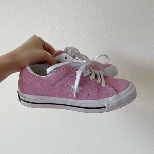 Converse one star pink shoes